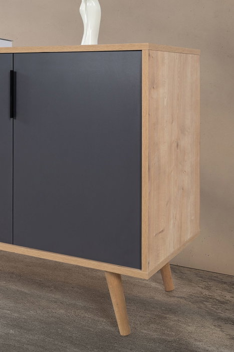Hanah Home Sırma 4816 Consola Roble Zafiro y Antracita